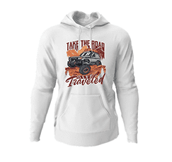 HOODIE UNISEX - TAKE THE ROAD TRAVELED