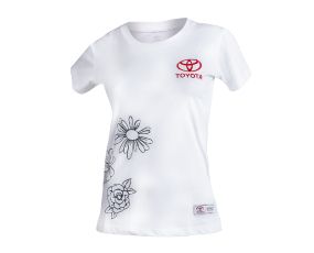 CAMISETA MUJER LOGO TOYOTA (BLANCA)