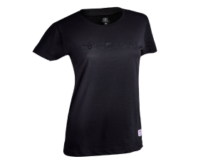 CAMISETA MUJER LOGO TOYOTA (NEGRA)